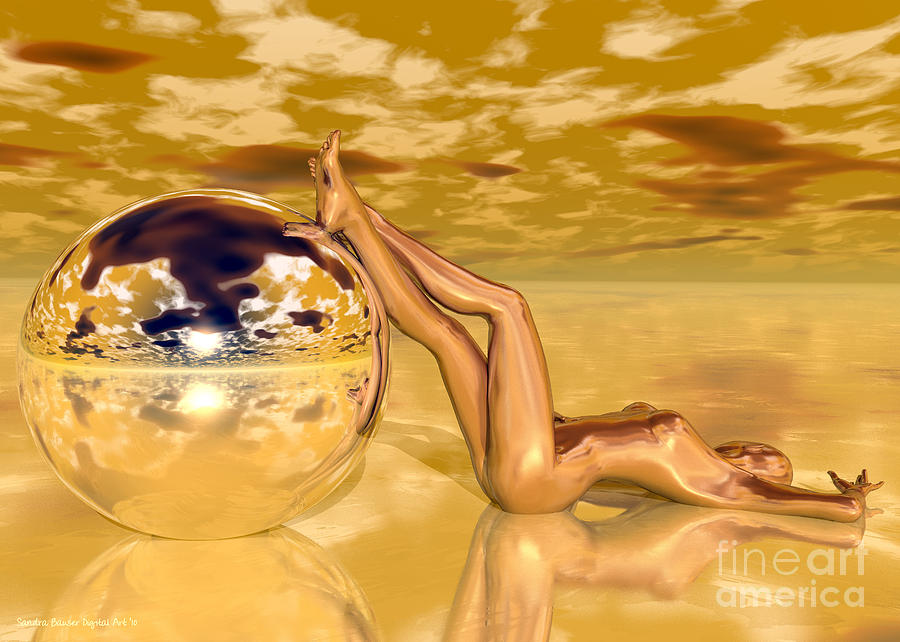 Liquid Gold Digital Art by Sandra Bauser
