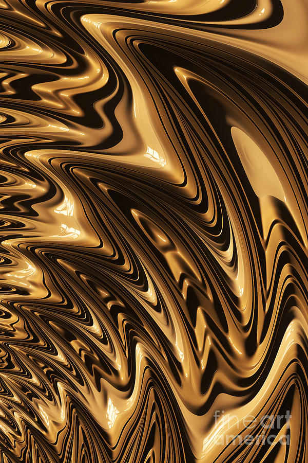 Liquid Gold Digital Art by Steve Purnell