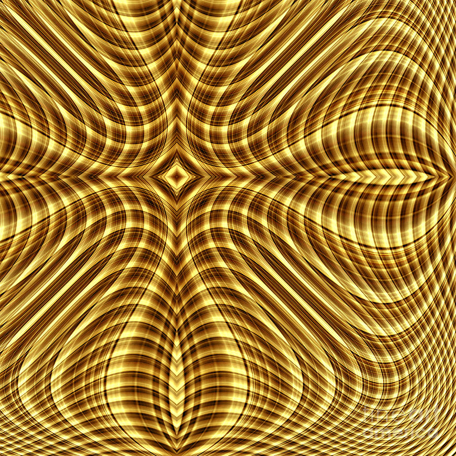 Liquid Gold 5 Digital Art by Wendy Wilton