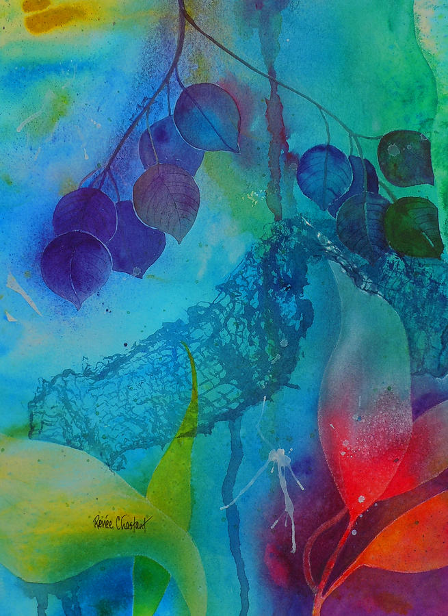 Liquid Leaves I Painting By Renee Chastant Pixels