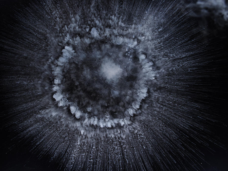 Liquid Nitrogen in explosive circle Photograph by Sunny