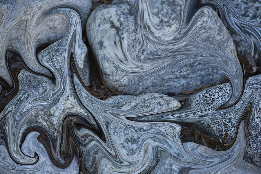 Liquid Rocks  Digital Art by Linda Brody