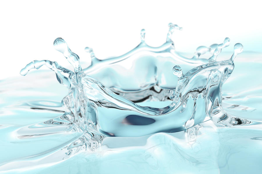 Liquid Splash Rendering Digital Art by Maciej Frolow