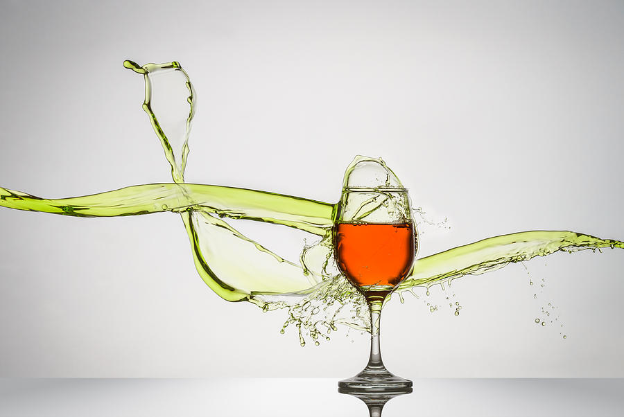Liquid Splash Wine Glass Photograph