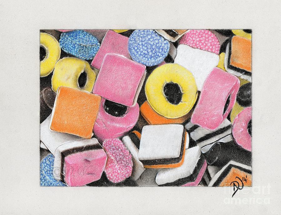 Liquorice Allsorts Drawing by Deborah Nicholas | Fine Art America