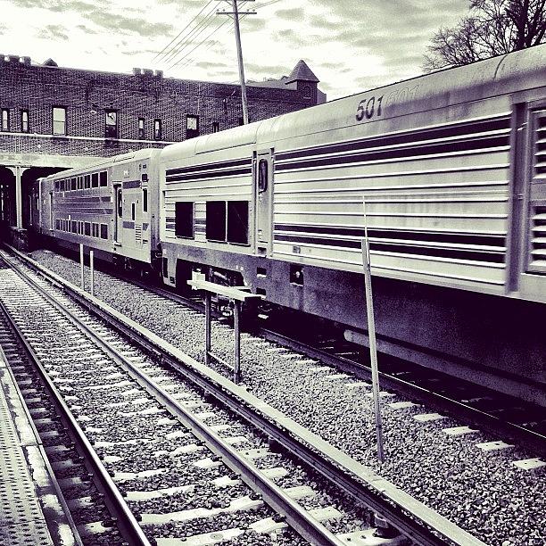 Unique Photograph - LIRR Train At High Speed by Klm Studioline