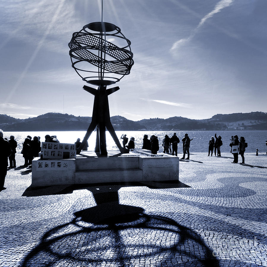 Lisbon - Lisboa - Portugal - Monumento esfera armilar - Universo Photograph by Carlos Alkmin