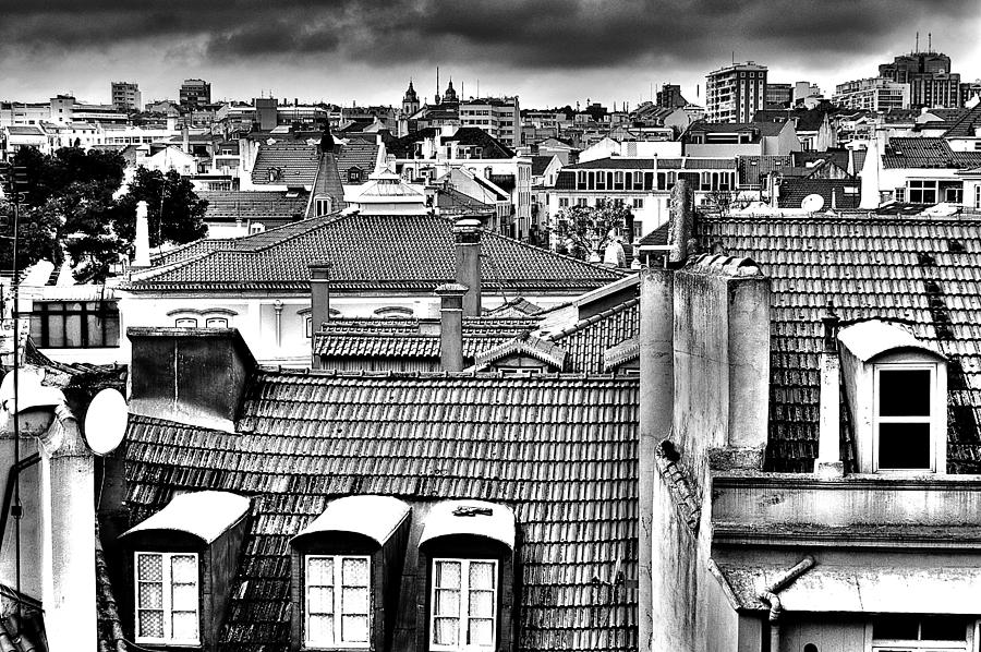 Tree Photograph - Lisbon Rooftops II by Marco Oliveira