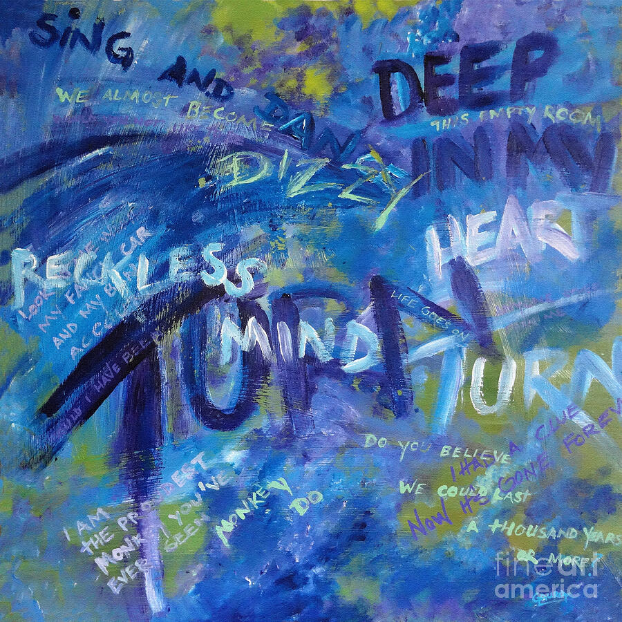 Dave Matthews Band Painting - Listening to Dave Matthews by Ginny Gaura
