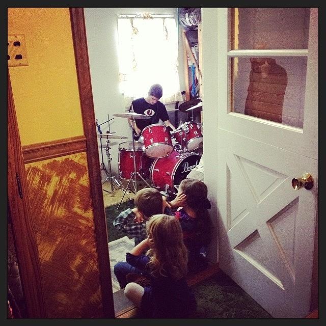 Listening To Joe Play The Drums While Photograph by Julie Riggs