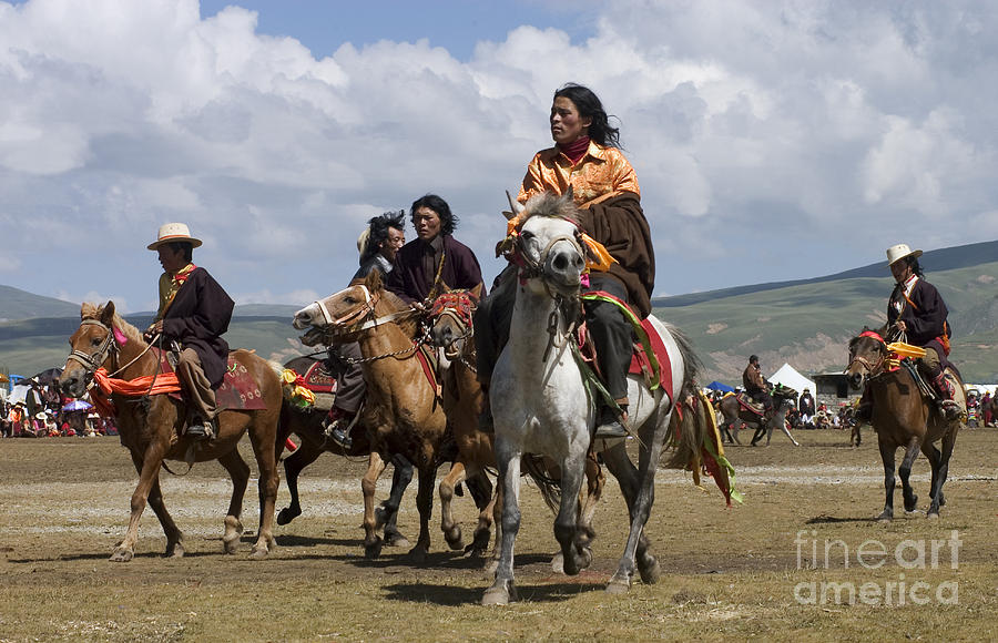 Litang Horseman - Kham Tibet Photograph by Craig Lovell