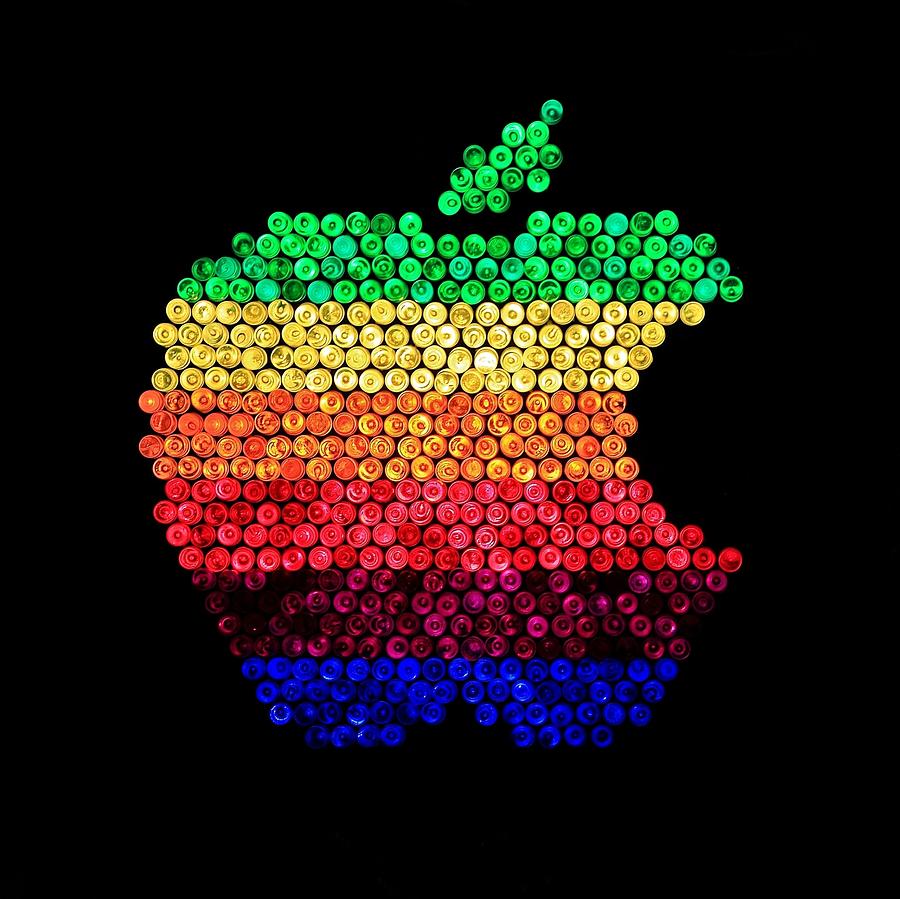 Apple Photograph - Lite Brite Macintosh by Benjamin Yeager