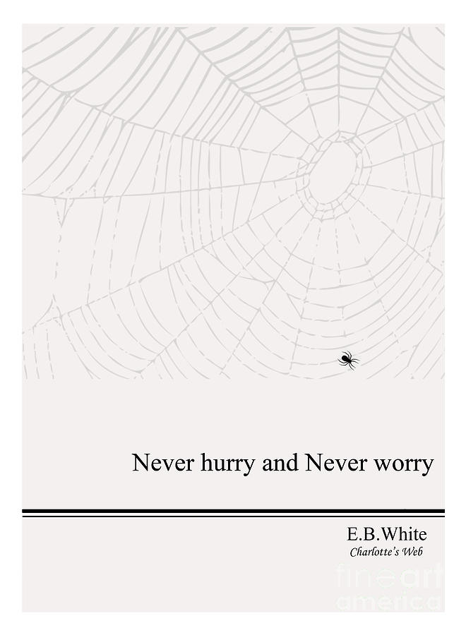 Minimalist Painting - Literary Quote- E.B. White - CW by Trilby Cole