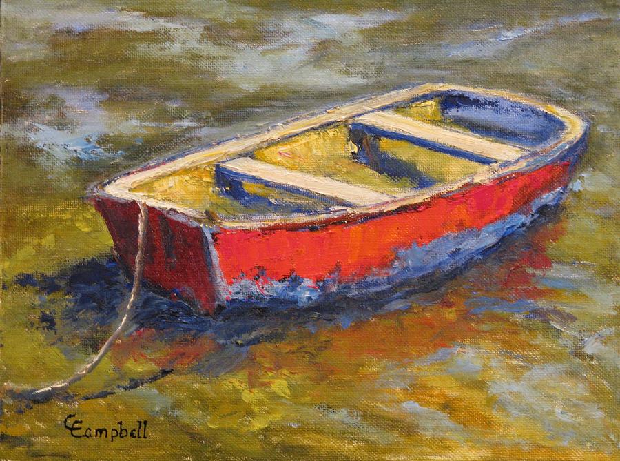 Oyster Boat Painting - Litte Boys Dream by Cecelia Campbell Oyster Boat Painting - Litte Boys Dream by Cecelia Campbell