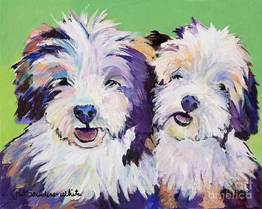 Litter Mates Painting by Pat Saunders-White