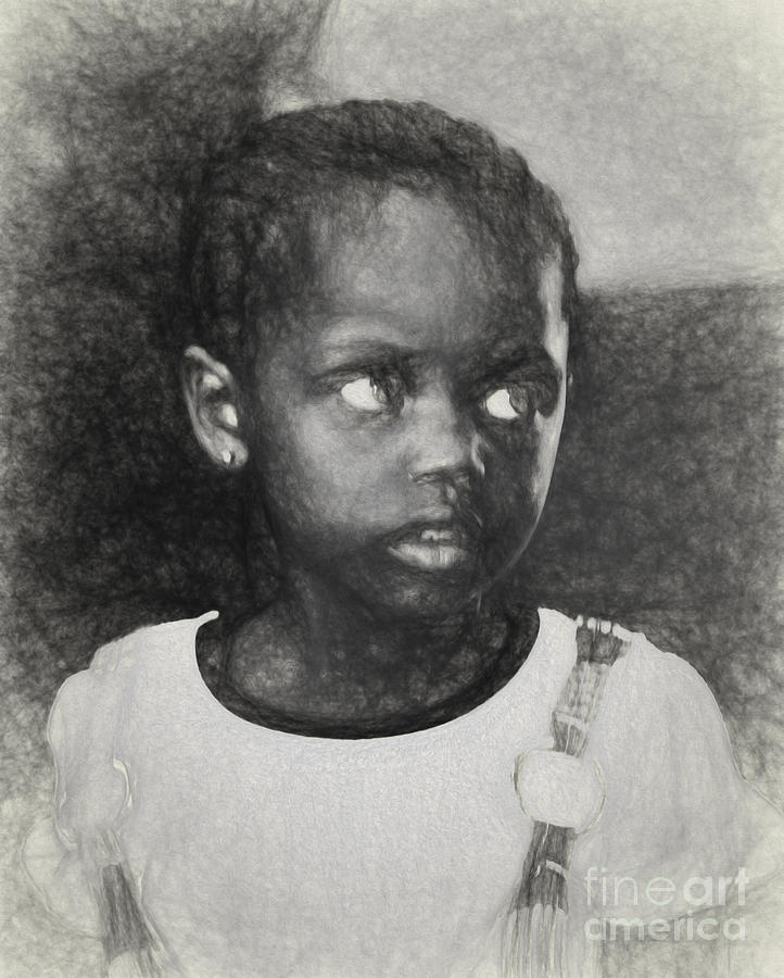 African Child Photograph - Little African girl by Sheila Smart Fine Art Photography
