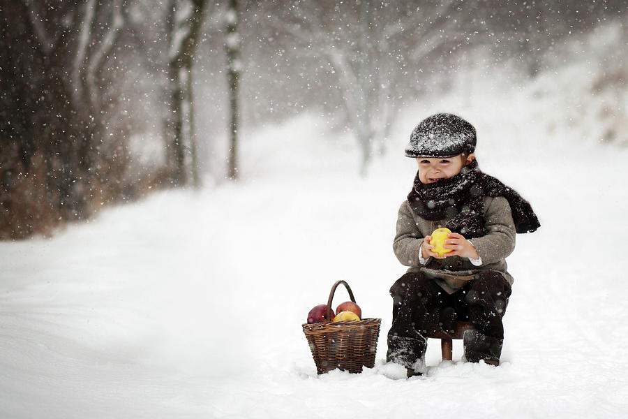 Little Apple Seller Photograph by Tatyana Tomsickova