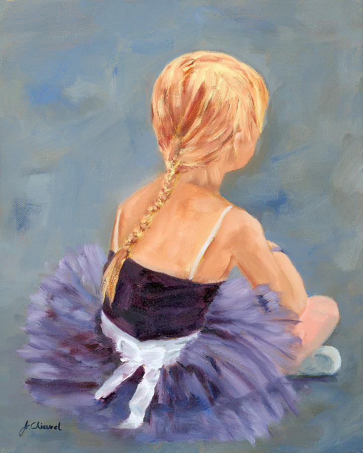 Little Ballerina Painting by Joe Chicurel
