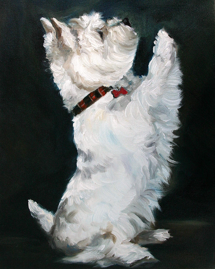 Dog Painting - Little Beggar by Mary Sparrow