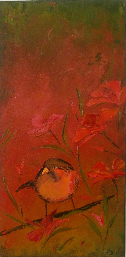 Little Bird #11 Painting by Carolyn Doe