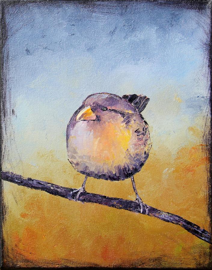Little Bird #7 Painting by Carolyn Doe