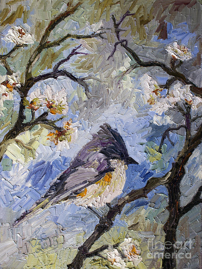 Little Bird in my Garden Painting by Ginette Callaway