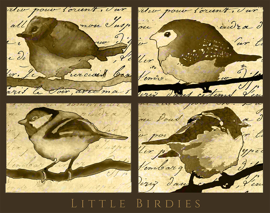 Little Birdies Painting by Jean Moore