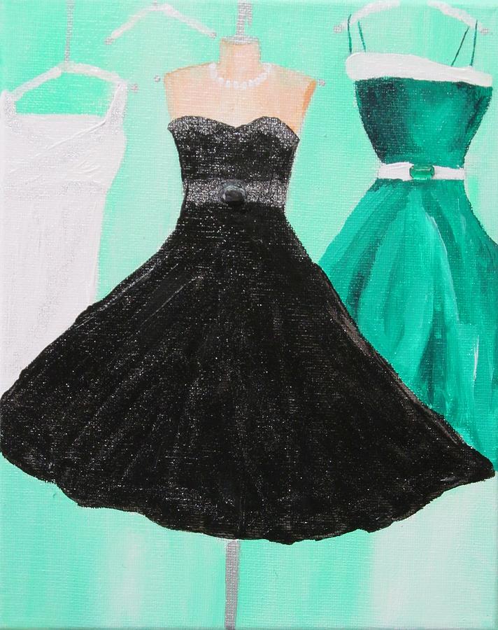 Little Black Dress Painting by Susan Voidets