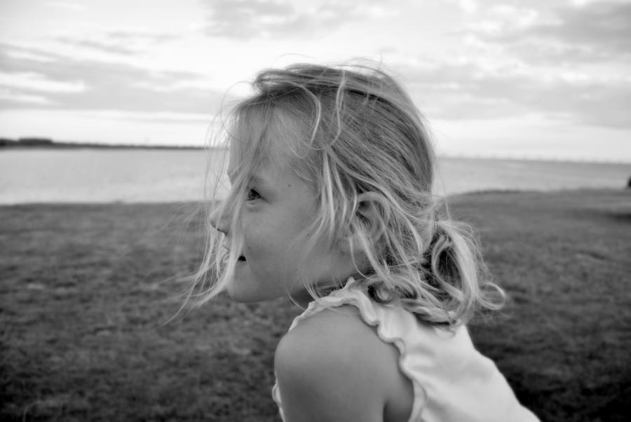Black And White Photograph - Little Blonde by Chris Miner