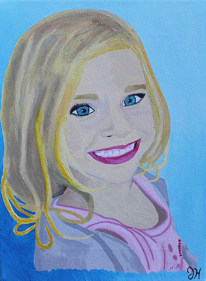 Child Painting - Little Blondie by Jennifer Hayes