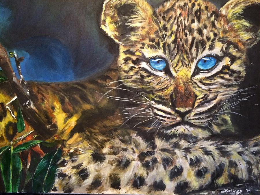 Little Blue Eyes Painting by Belinda Low