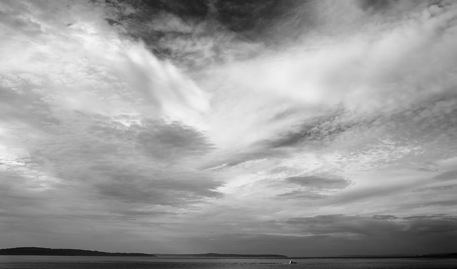 Little Boat Big Sky Photograph by Ronda Broatch