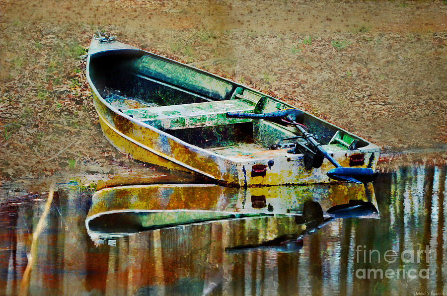 Nature Photograph - Little Boat photoart by Debbie Portwood
