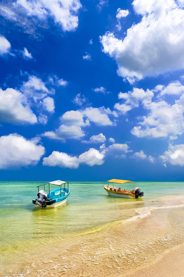 Little Boats On The Yucatan Coast Photograph by Mark Tisdale