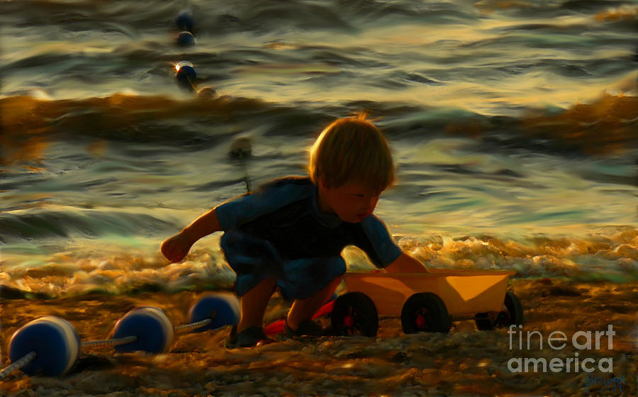 Little Boy On The Beach Photograph by Jeff Breiman