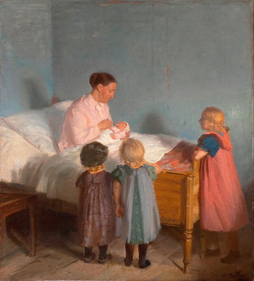 Little Brother Painting by Anna Ancher