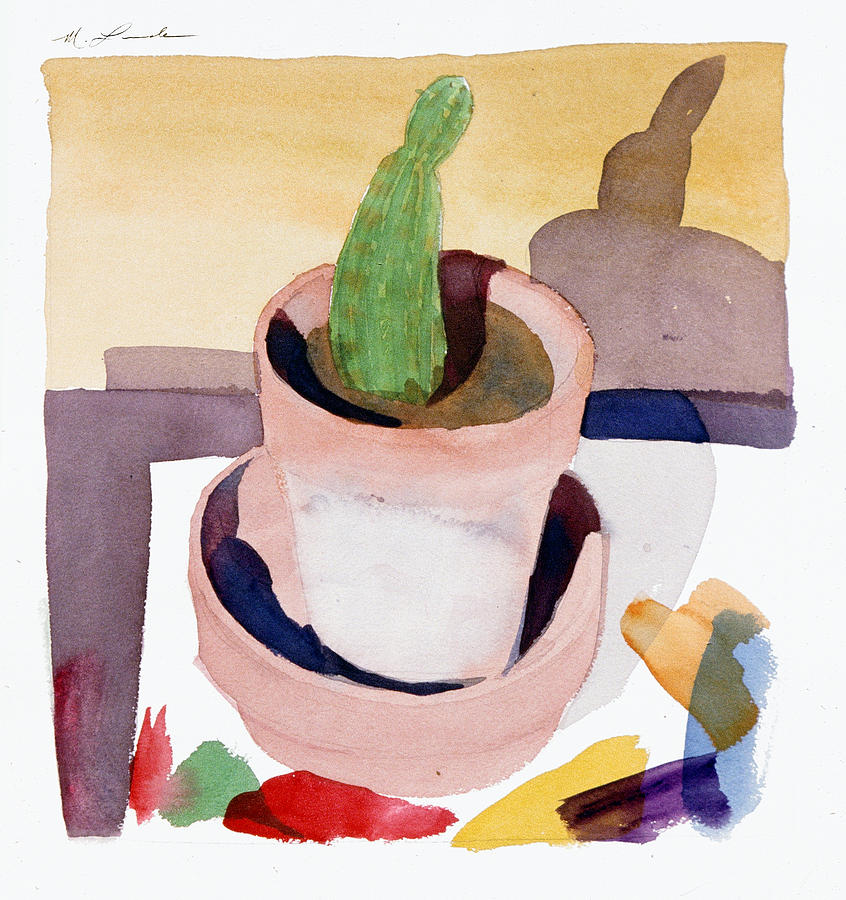 Little Cactus Painting by Mark Lunde