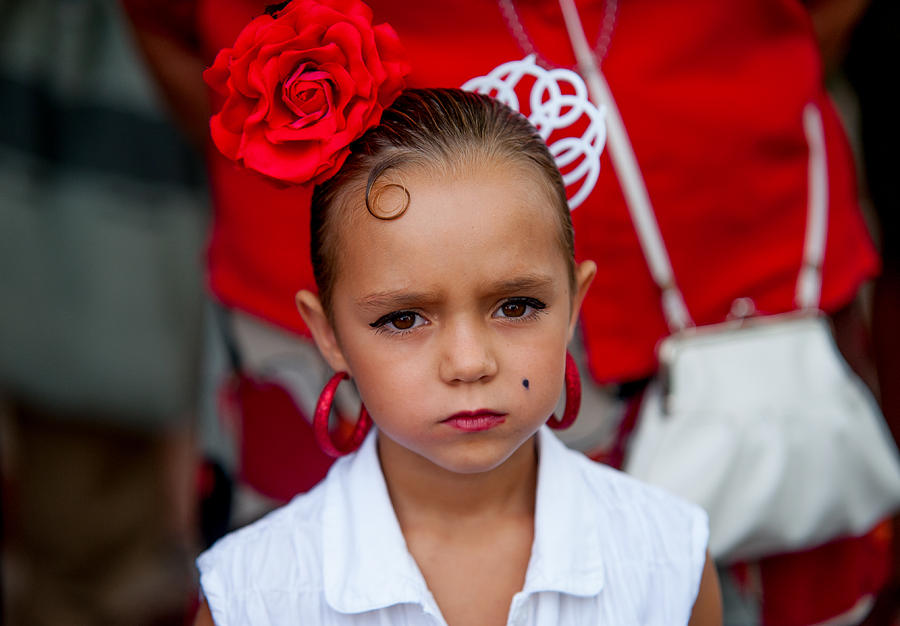 Little Carmen. Romeria Celebration in Torremolinos. Spain Photograph by Jenny Rainbow