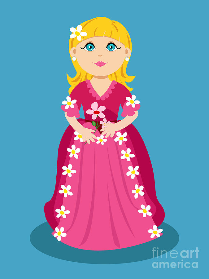 Little cartoon princess with flowers Digital Art by Sylvie Bouchard - Fine Art America Little cartoon princess with flowers Digital Art by Sylvie Bouchard - Fine Art America