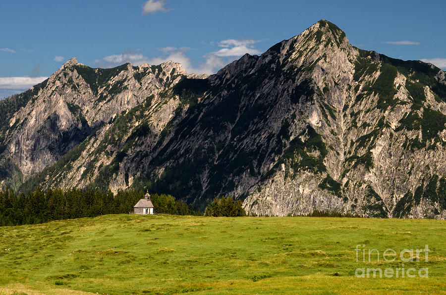 Little Chapel Big Mountain Austria Photograph by Sabine Jacobs