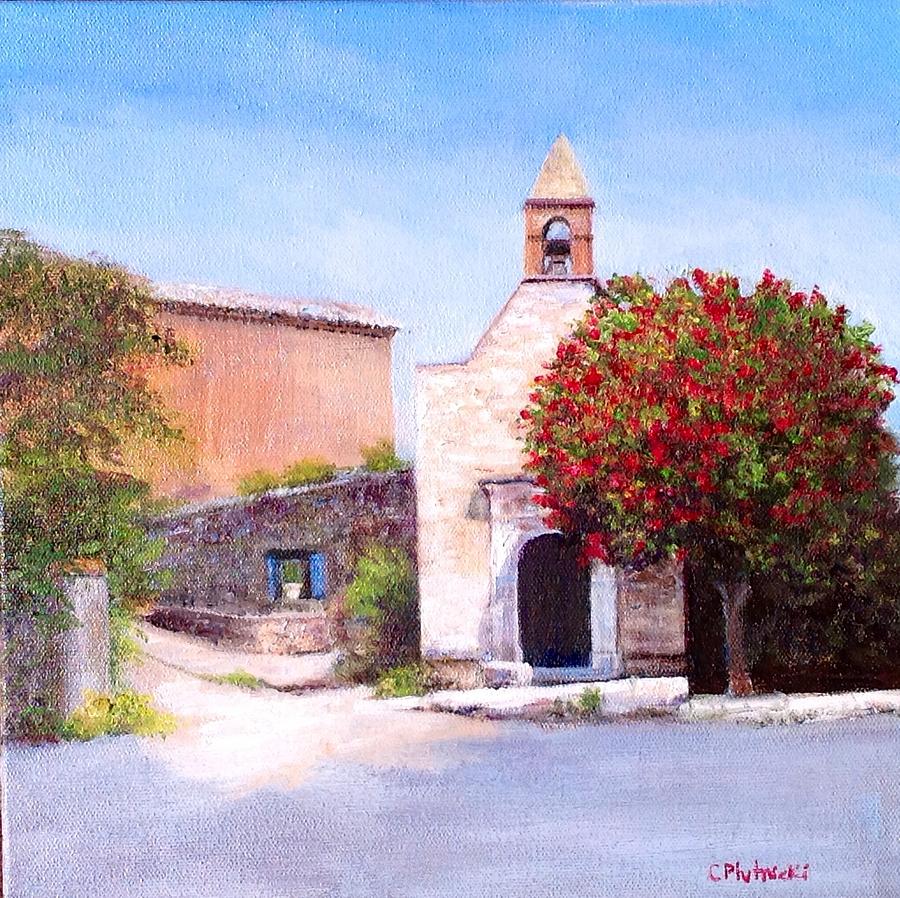 Little Chapel France Painting by Cindy Plutnicki