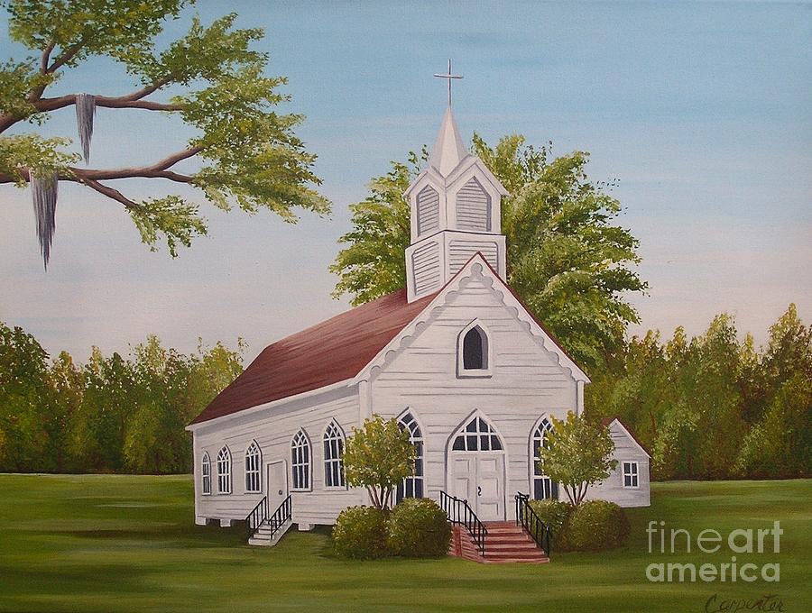 Church Painting - Little Chapel by Valerie Carpenter