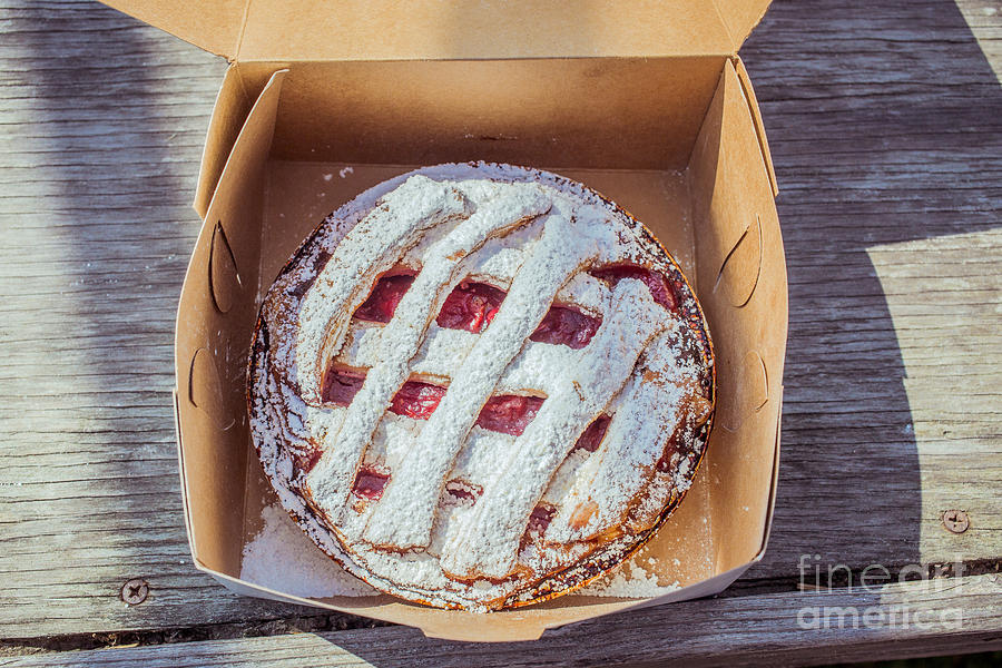 Food Photograph - Little Cherry Pie by Edward Fielding