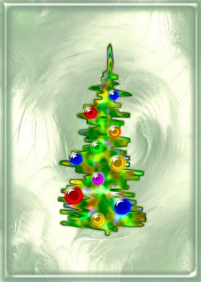 Holiday Digital Art - Little Christmas Tree by Anastasiya Malakhova