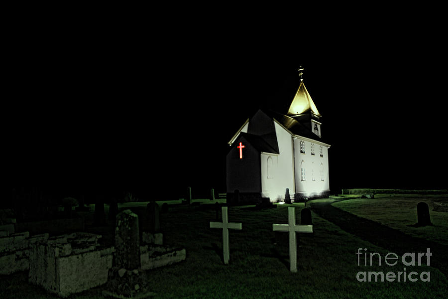 Little Church at Night Photograph by Jasna Buncic