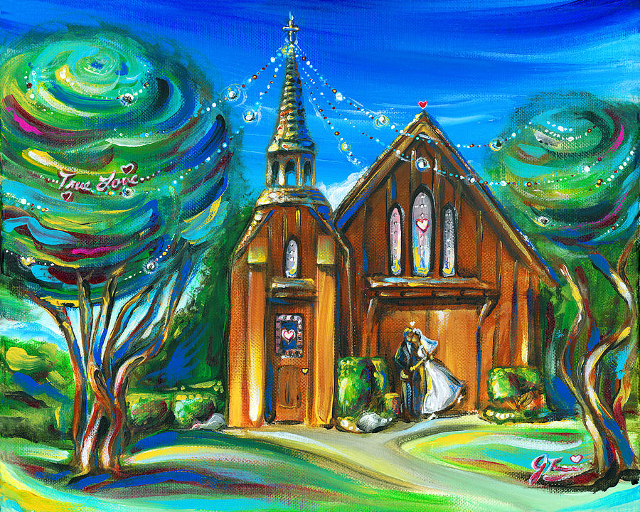 Las Vegas Painting - Little Church of the West by Jennifer Treece