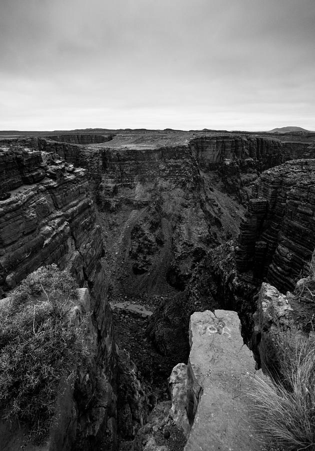 Grand Canyon National Park Photograph - Little Colorado River in Black and White by Jerome Obille