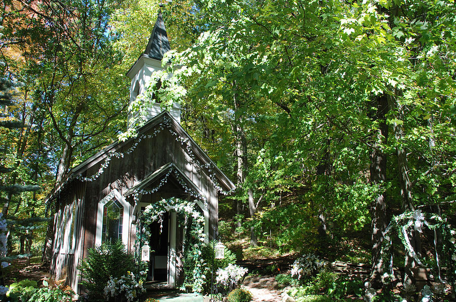 Little Country Chapel In The Woods Photograph by Janice Adomeit