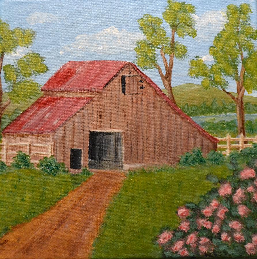 Little Country Farm Painting by Nancy Sisco