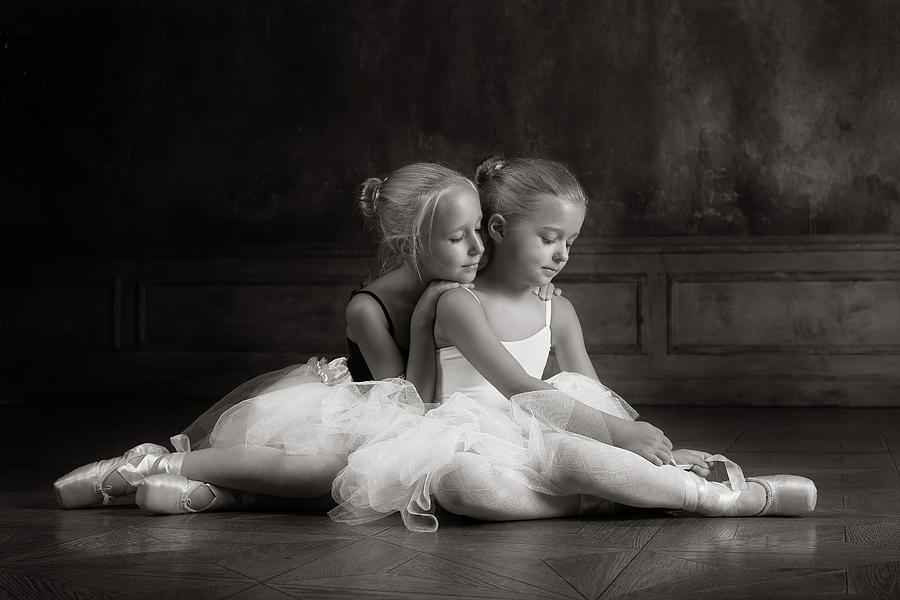 Black And White Photograph - Little Dancers by Victoria Ivanova